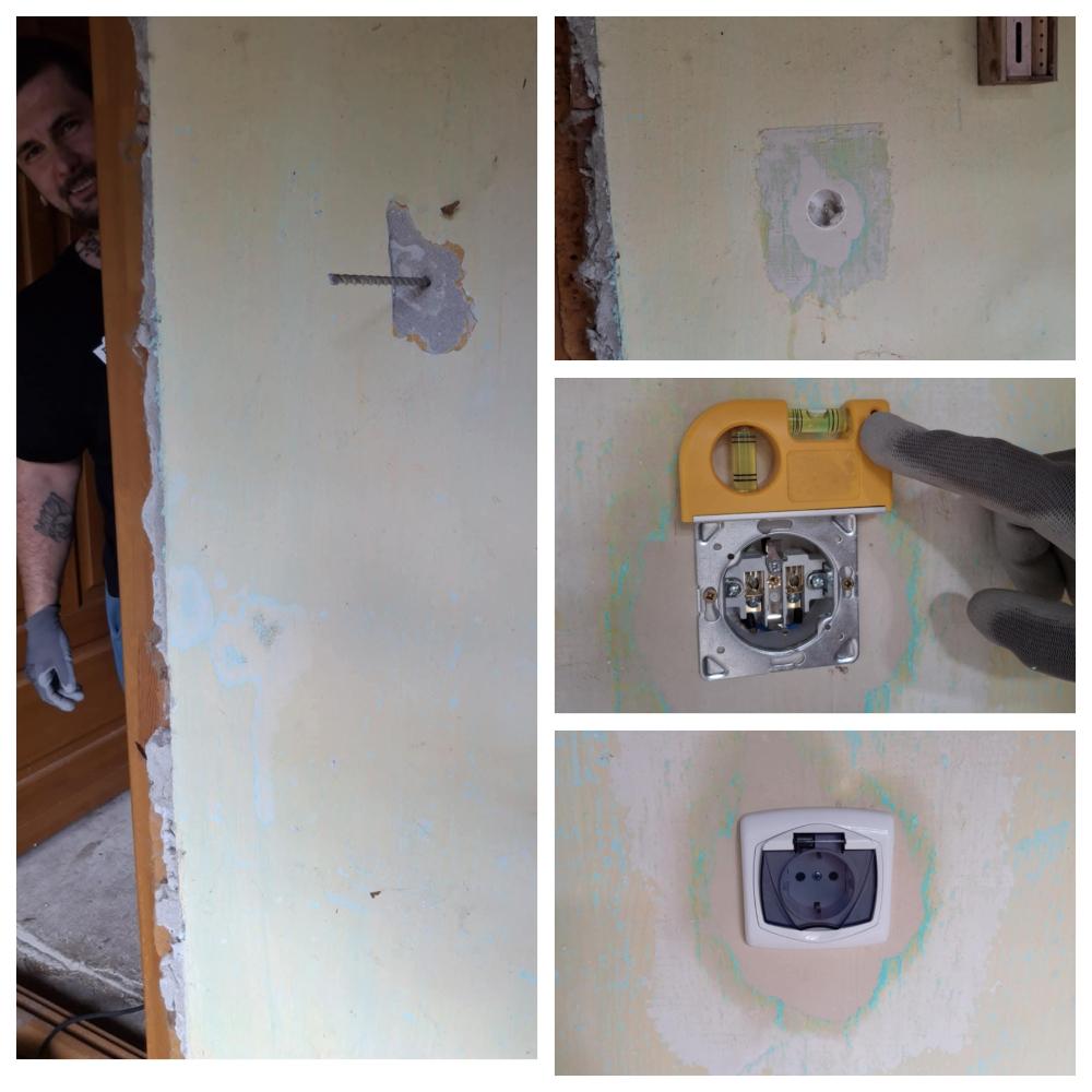 Villanyszerelési munka közben készült fotó 3