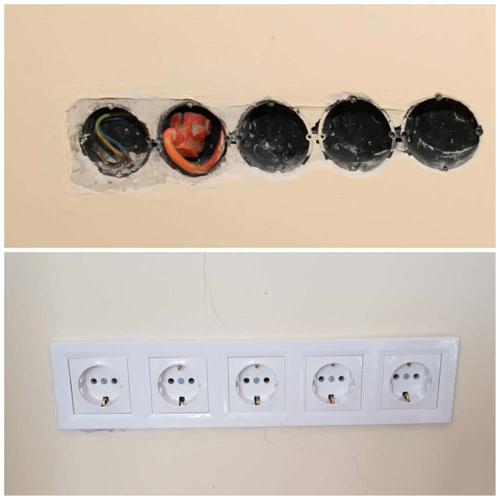 Villanyszerelési munka közben készült fotó 6